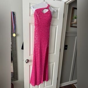 Stunning Pink Sequin Gown